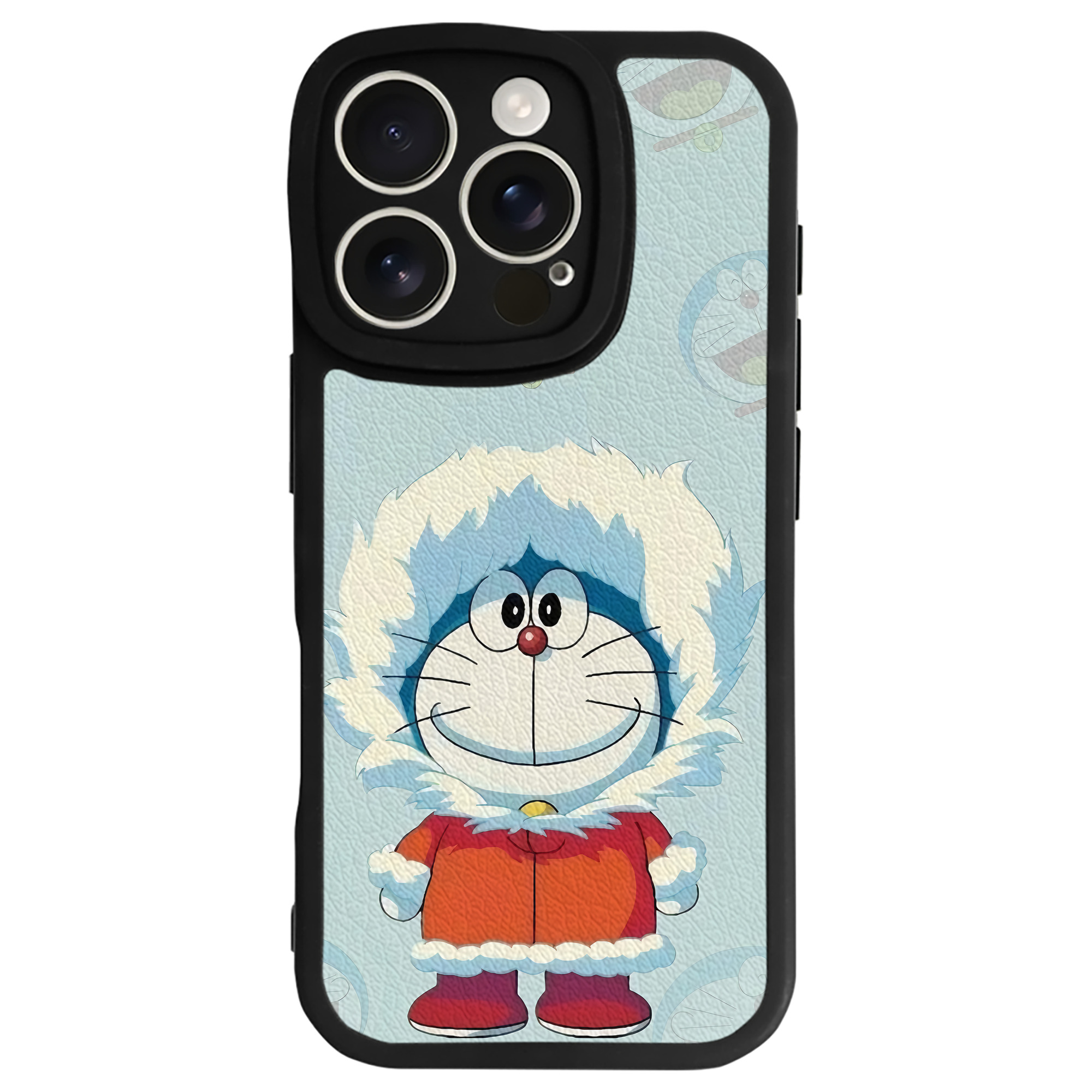 （画像用） ドラえもん Doraemon 【iPhone 16シリーズ対応】シリコンスマホケース（レザー調） 材質：シリコン